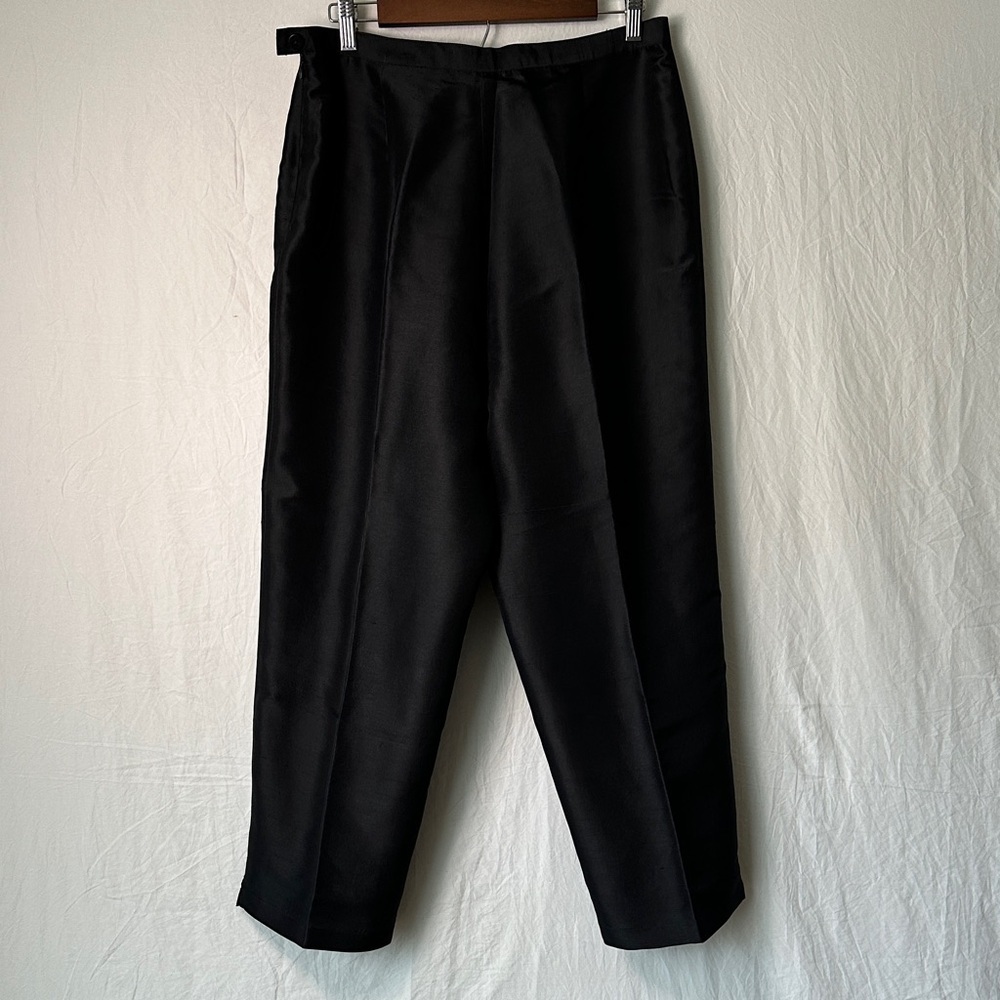 SilkLand Elegant Black Dress Pants - Picture 4 of 7